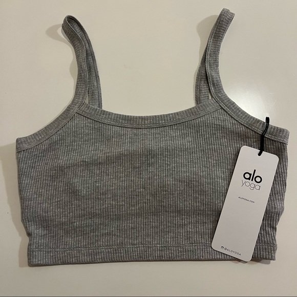 NWT ALO Ribbed Crop Whisper Bra Tank - Picture 5 of 5
